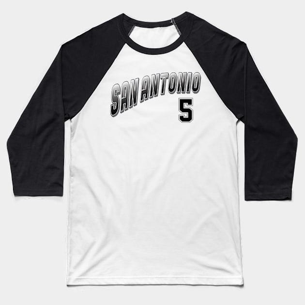 Retro San Antonio Number 5 Baseball T-Shirt by Cemploex_Art